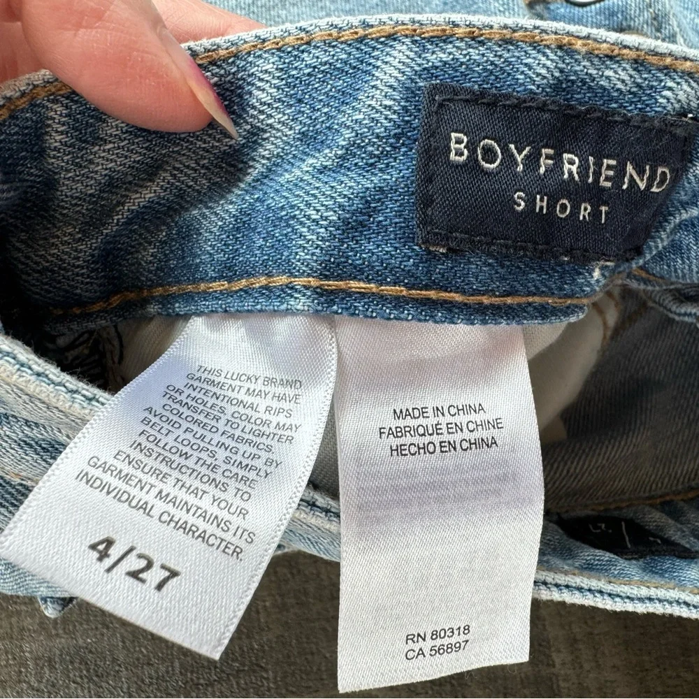 LUCKY Brand Button-Fly Boyfriend Jean Shorts Women’s Size 4/27